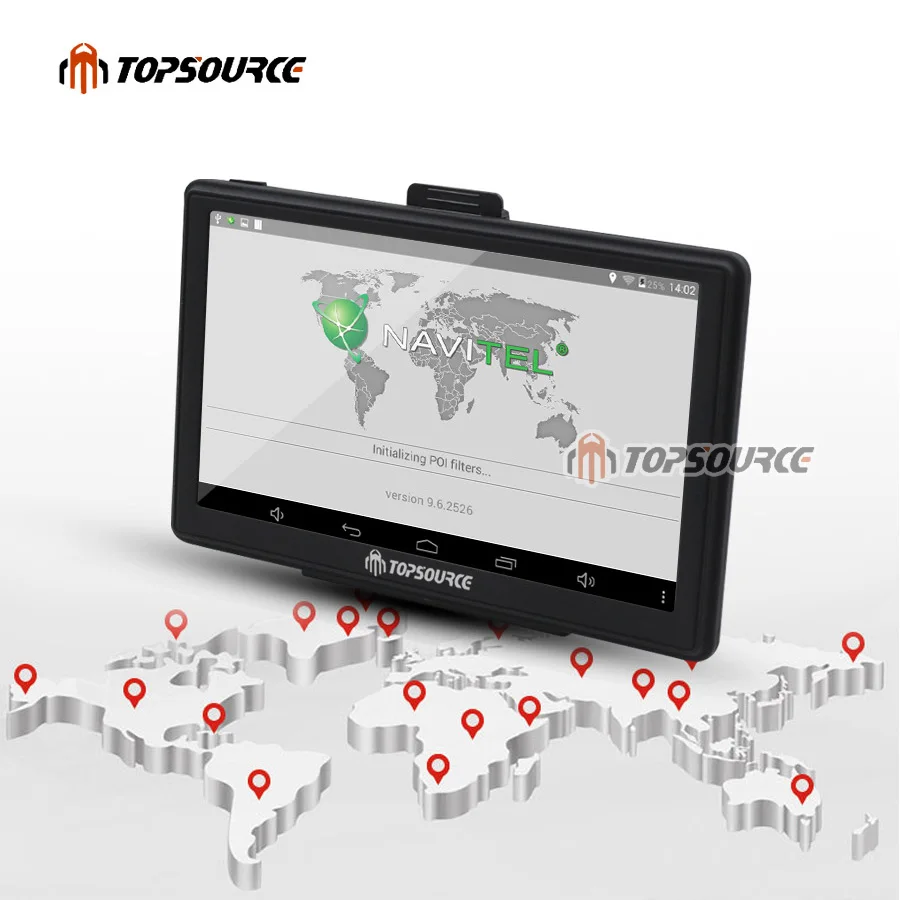 TOPSOURCE " HD Автомобильный грузовик gps навигация mtk 800 МГц 8 ГБ gps для navitel/espanol/Великобритания/Европа/США/испанская карта
