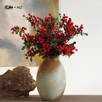

Artificial Flower American Garden Home Decoration Flower Decoration Red Berry Simulation Berry Fruit Garden Decoration