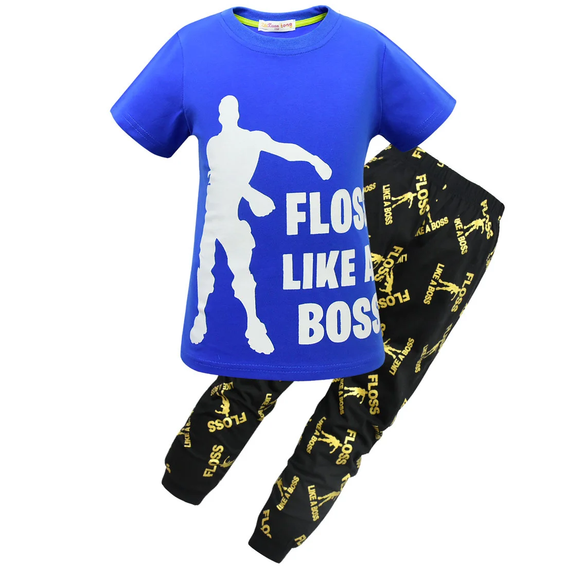 Детские летние хлопковые короткие пижамы с принтом в виде босса Ninjago, пижамы для мальчиков, Детские комплекты одежды, пижамы для мальчиков, От 4 до 12 лет - Цвет: 2232blue black