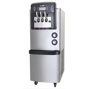 

Cheap three-flavor soft ice cream machine 36-42L / H large output, stainless steel hopper and high efficiency puffing system