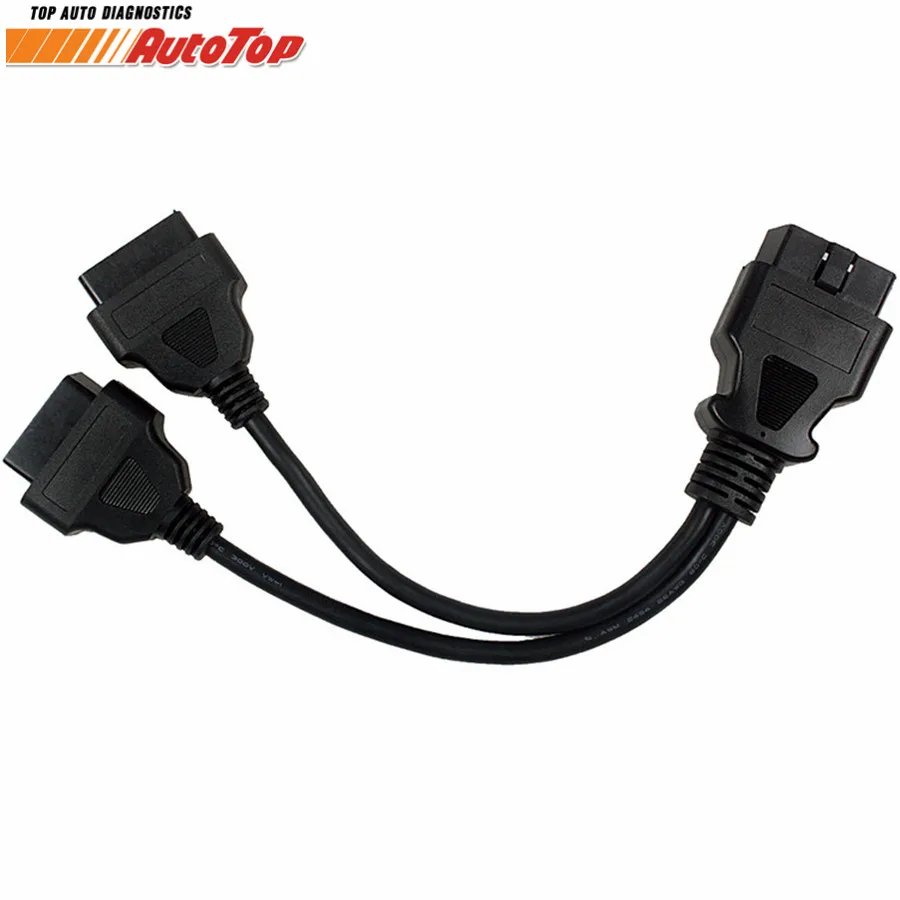 

Best ODB 2 Diagnostic Cable 1-2 16 Pin 1 Male To 16 Pin 2 Female Y OBD OBDII Extension Cable OBD2 Connector Adapter for ELM327