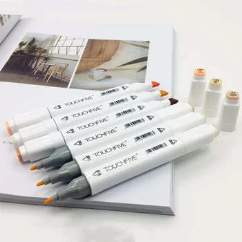 

Touchfive Single Colors Sketch Markers Alcohol Based Dual Head Brush Markers Pen For Animation Drawing Manga Art Supplies