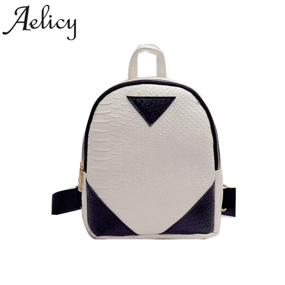 

Aelicy New Women Backpack Casual PU Leather Bags Ladies Feminine Backpack for Teenage Girls School Bag Solid Mini Small Backpack