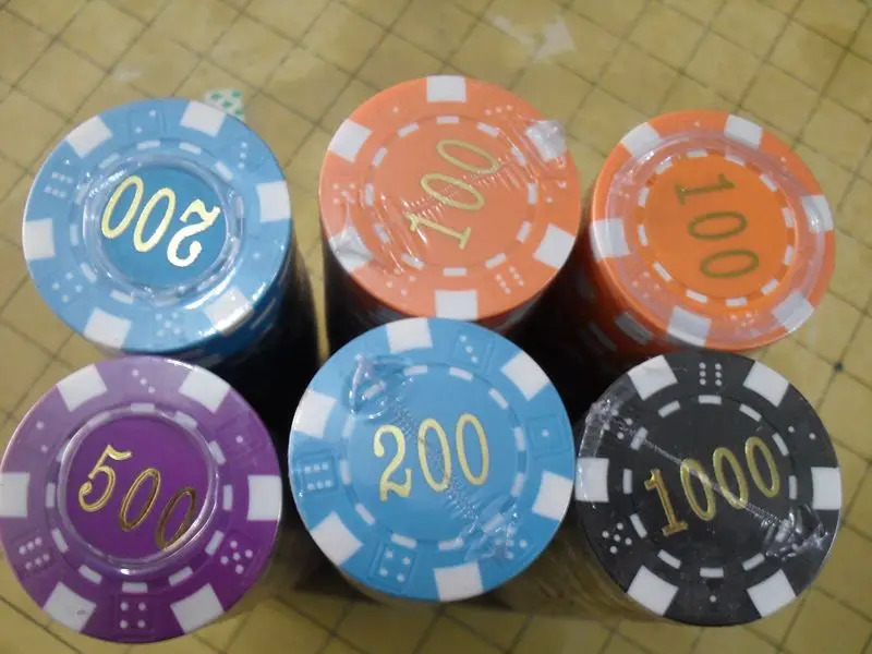 50 шт. 13 значение Фишки для покера Комплект ABS Bronzing Casino монеты Техасский покер