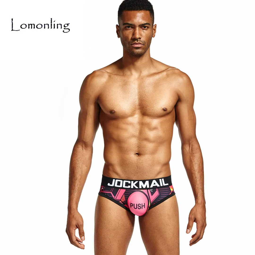 

Lomonling Hot Letters JOCKMAIL Men's Underwear Low Waist Nylon Men's Briefs JM333