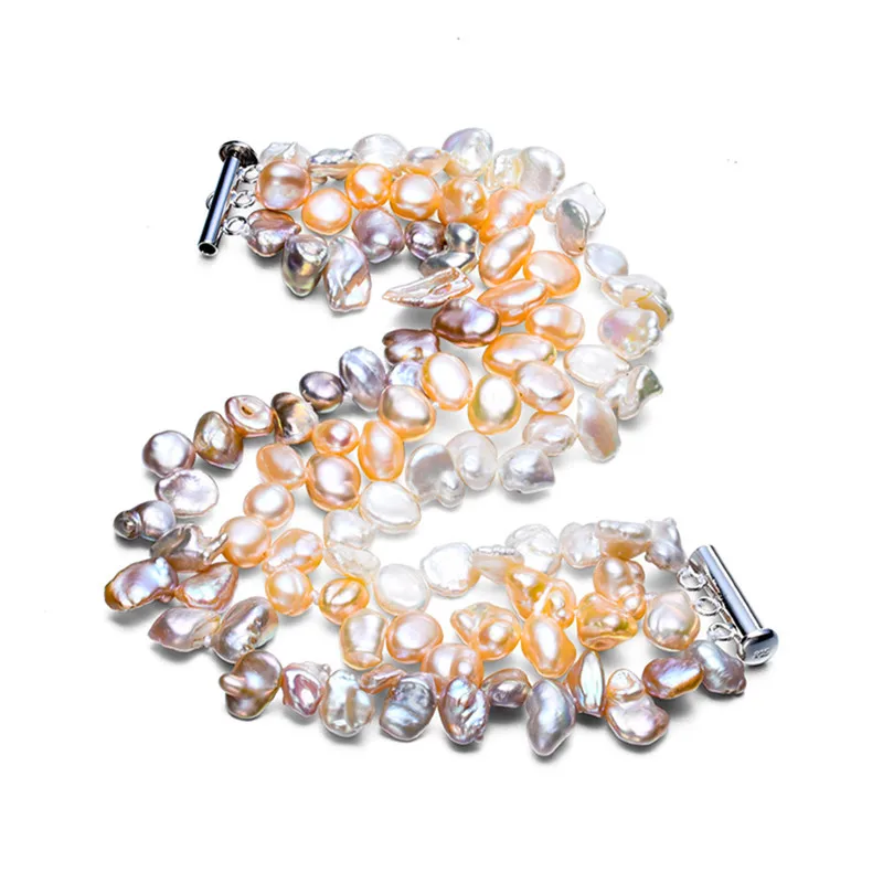 

SNH 7mm keshi Pearl Jewelry Natural pearl bracelets Real Freshwater Pearl Bracelet Fine Jewelry Gift For New Year For Women