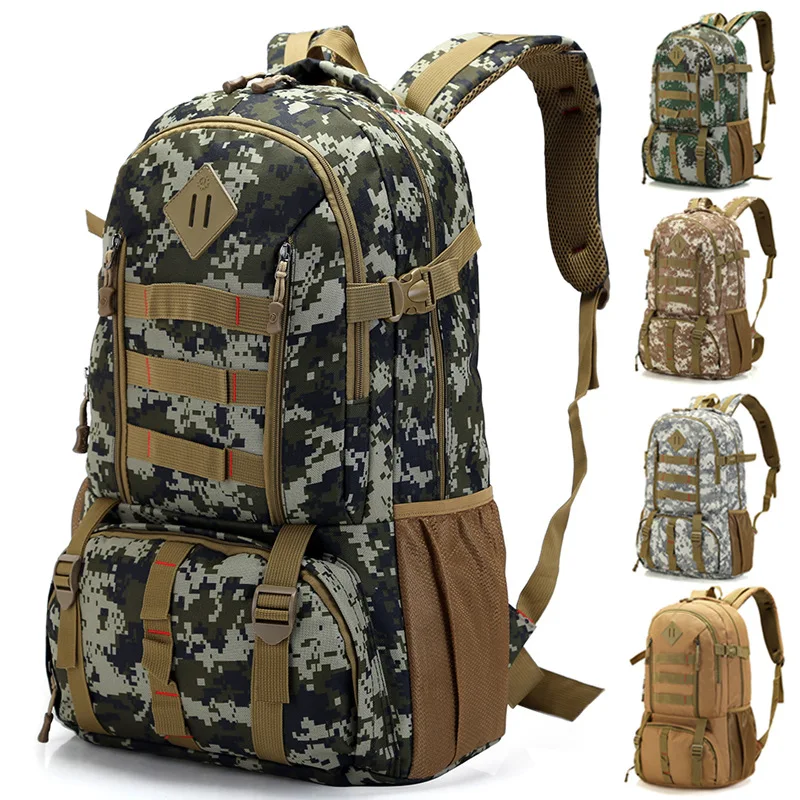 

Breathable Men Women Military Tactical Backpack 50L Camouflage Outdoor Backpack Large Camping Hiking Climbing Trekking Bags
