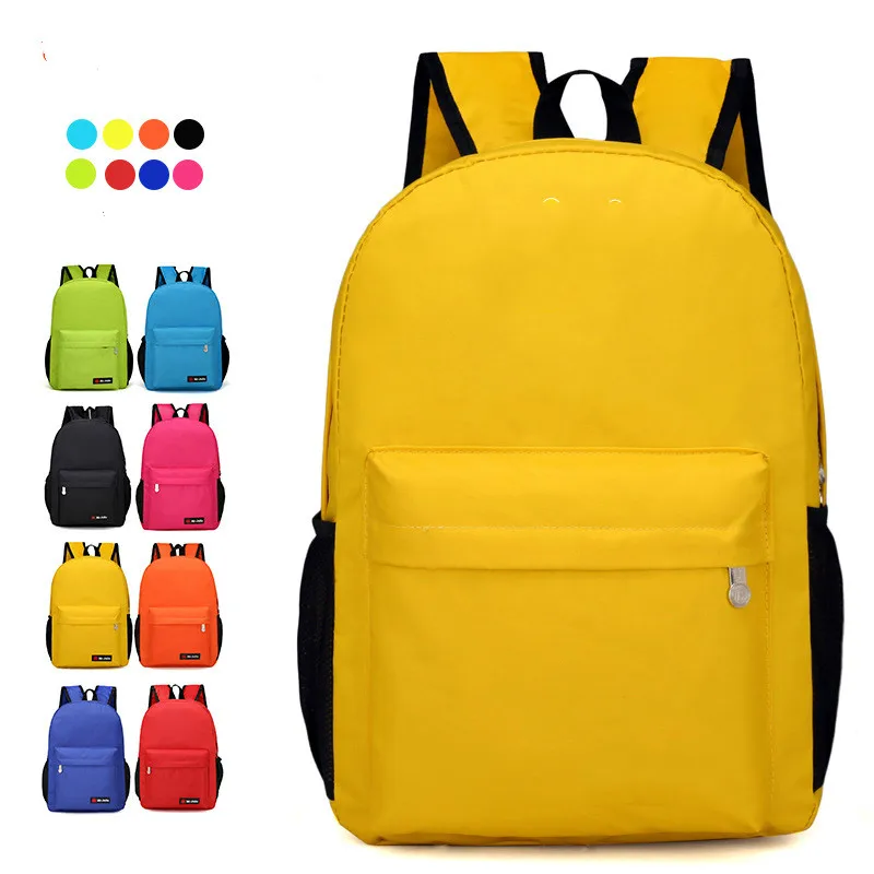 2018 Solid Color Safe Color Kid backpack 6 14Years Old Backpack