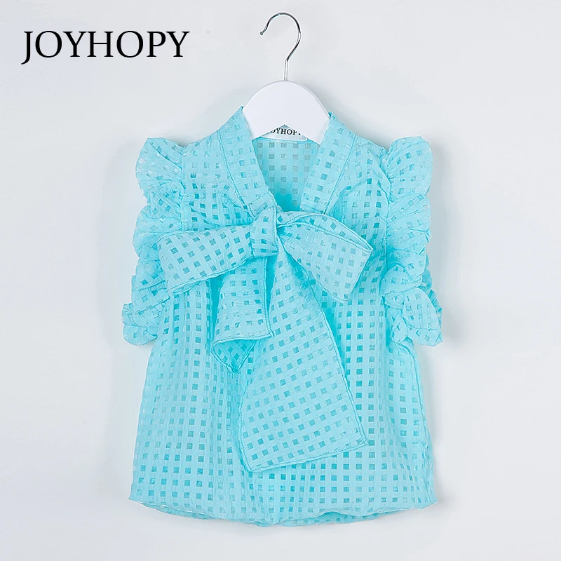 

Big Bowknot Girl Shirts Sleeveless summer girl blouses children shirt Kids Clothing for Girls Clothes