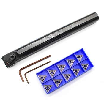 

1PCS S20R MTFNR16 + 10PCS TNMG160404 TNMG160408 MF HP 1025 CNC Tool Carbide Insert Tool Holder Lathe Turning Blade