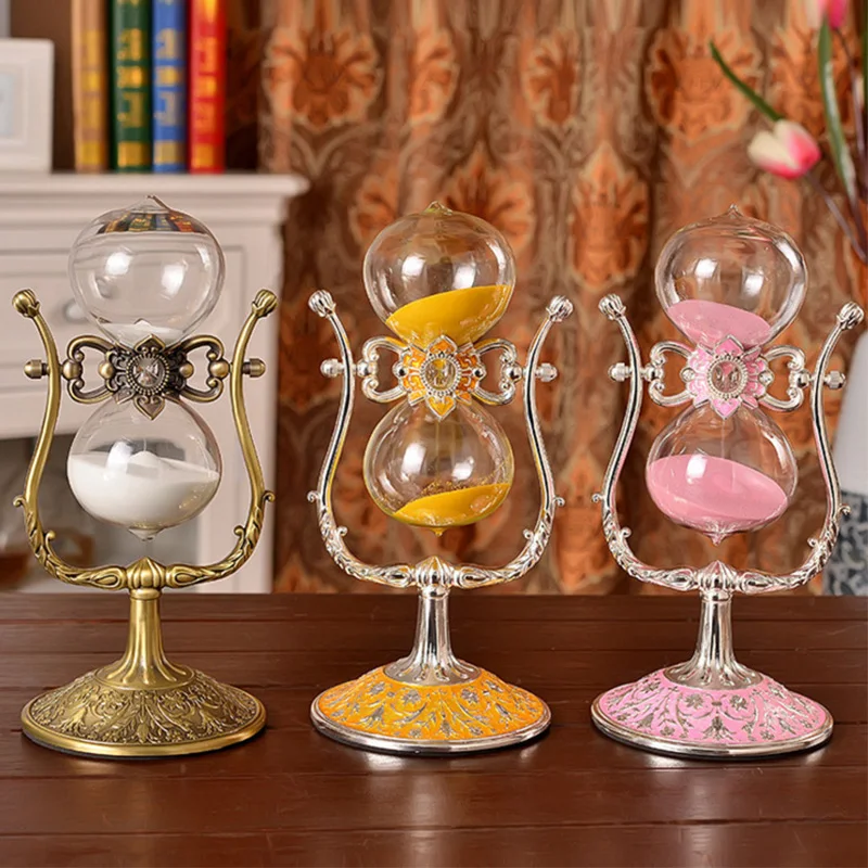 

1 Hour Hourglass Rotating Hourglass Metal Antique 60 Minutes Flip 30cm Sand Timer Reloj De Arena Temporizador Da Areia Ampulheta