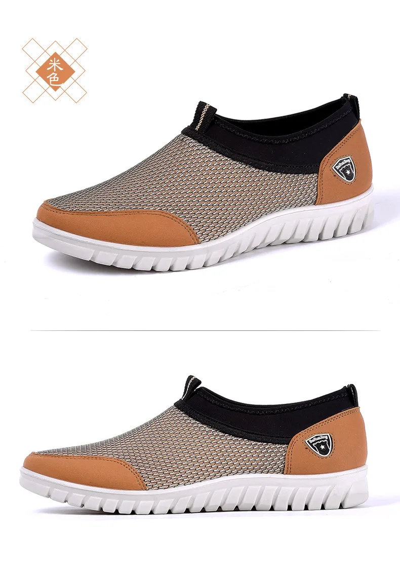 Sapatos casuais masculinos malha respirável mocassins dropshipping