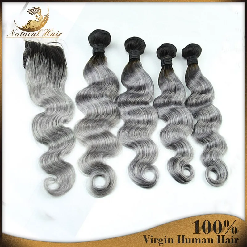 gray virgin human hair