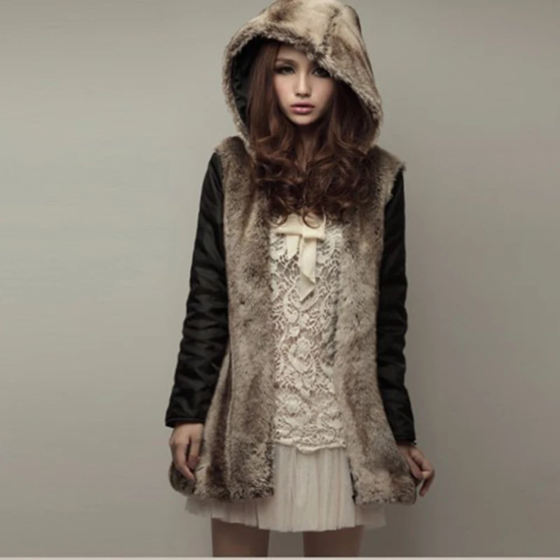 Woman winter coats and jackets 2016 New Fashion Fur Coat Female Hooded Parkas For Women Winter