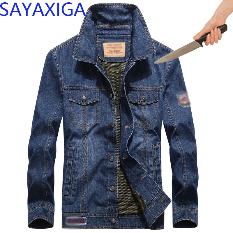 

Self Defense Tactical Gear Anti Cut Knife Cut Resistant Denim Jacket Anti Stab Proof Cutfree stabfree Stealth Security Clothing