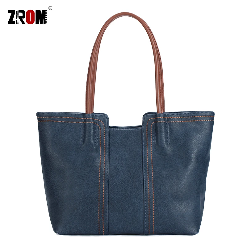 

ZROM Brand Women Handbag High Quality Fashion PU Material Ladies Shoulder Bag Solid Color Top-handle Bag Handbag