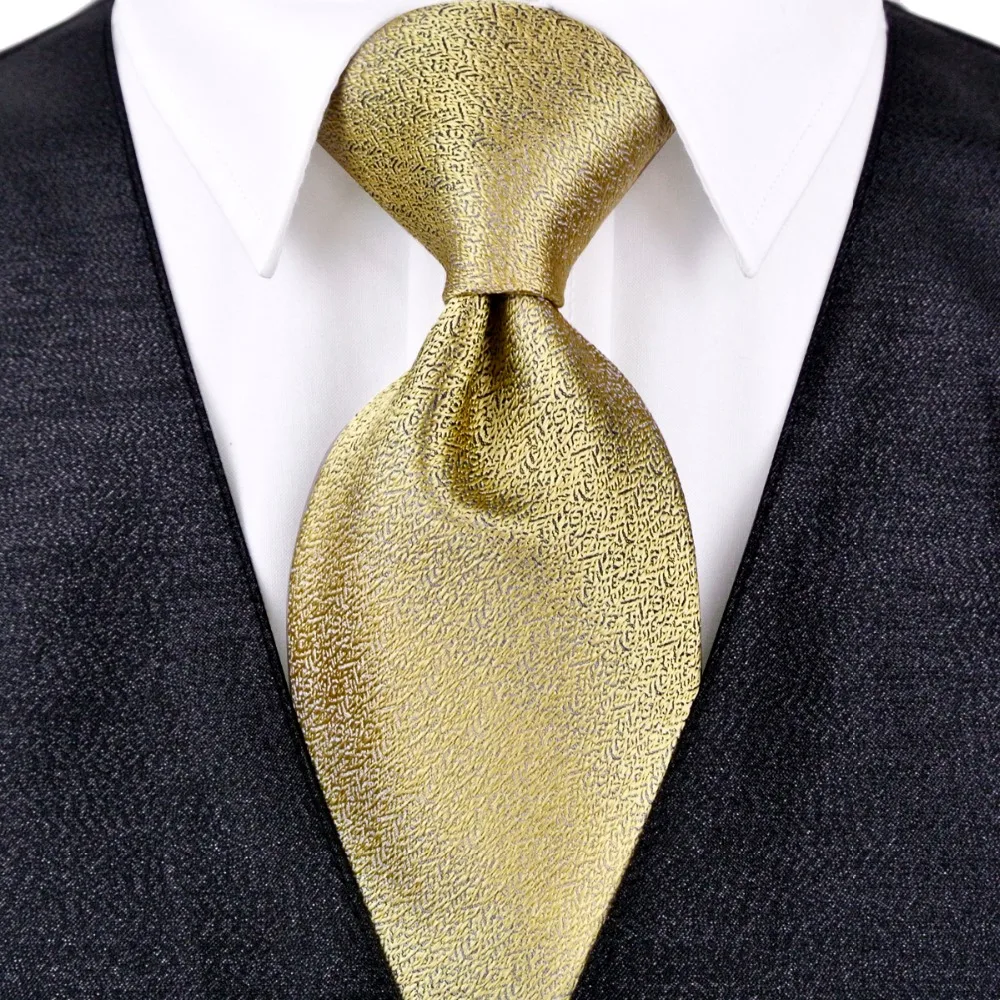 Handmade Solid Stripes Gold Yellow Gray Grey Mens Ties Neckties Hanky ...
