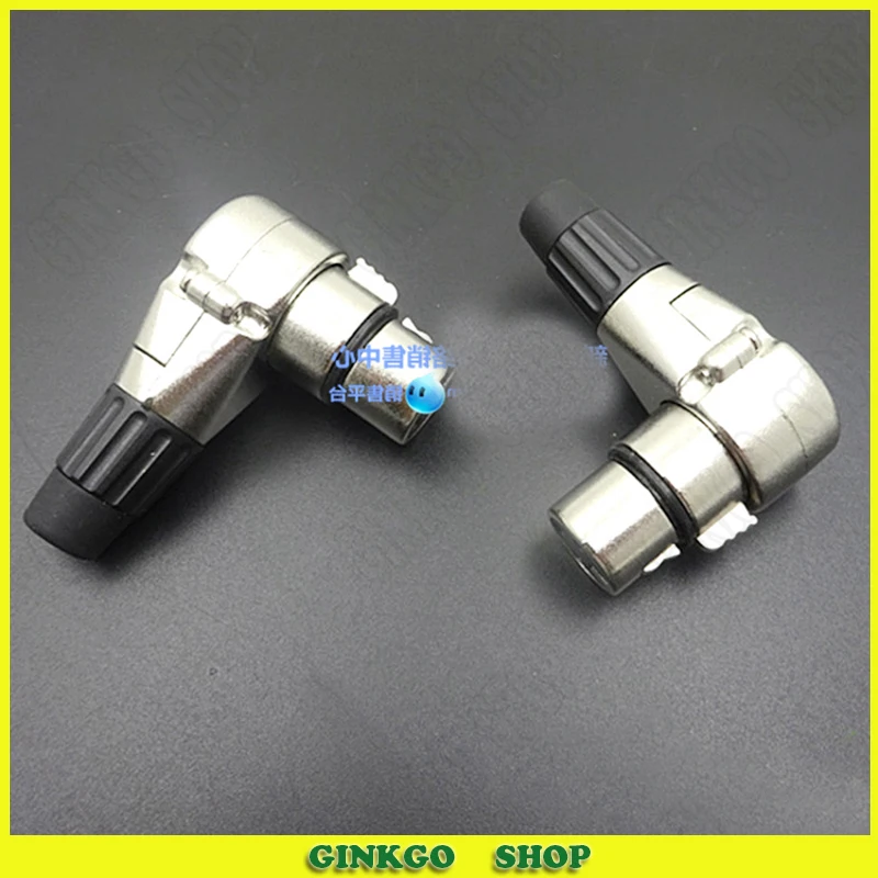 

5pcs/lot For LAIHE Elbow Female Socket 3 Pin XLR Female Connector Bent Type