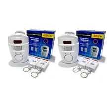 Wireless PIR/Motion Sensor Alarm + 2 Remote Controls Local Alarm Burglar 105db Siren