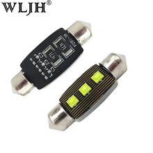 WLJH-phare de voiture, 2x LED, plaque d'immatriculation, éclairage intérieur, dôme, lampe de toit automatique, éclairage de toit, éclairage 39mm, 239mm