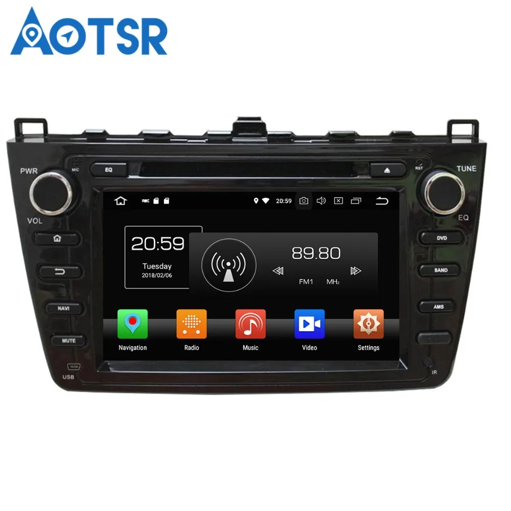 Автомобильный DVD-плеер Aotsr Android 8 0 GPS-навигация для Mazda 6 Atenza 2008-2012 мультимедийный