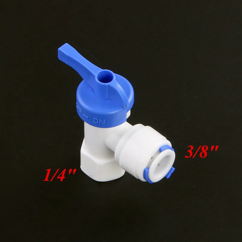 

Tank Ball Valve 3/8" Quick Connect x 1/4" Female NPT For Water Purifier Pressure Barrels Ball Valve Quick Connect Fittings