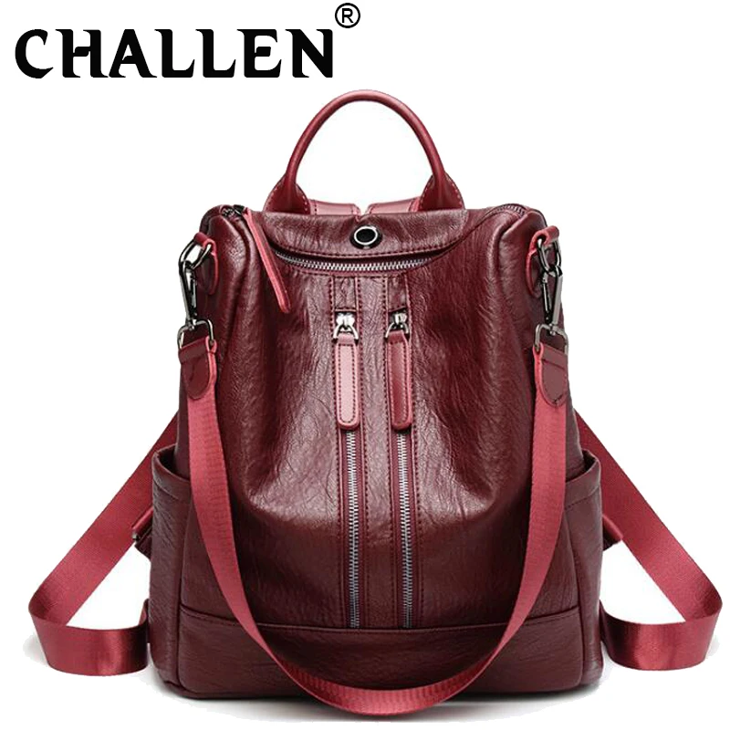 Женский рюкзак Mochilas Mujer, повседневная школьная сумка для девочек, женские рюкзаки из мягкой искусственной кожи, рюкзак на плечо, BGA-10