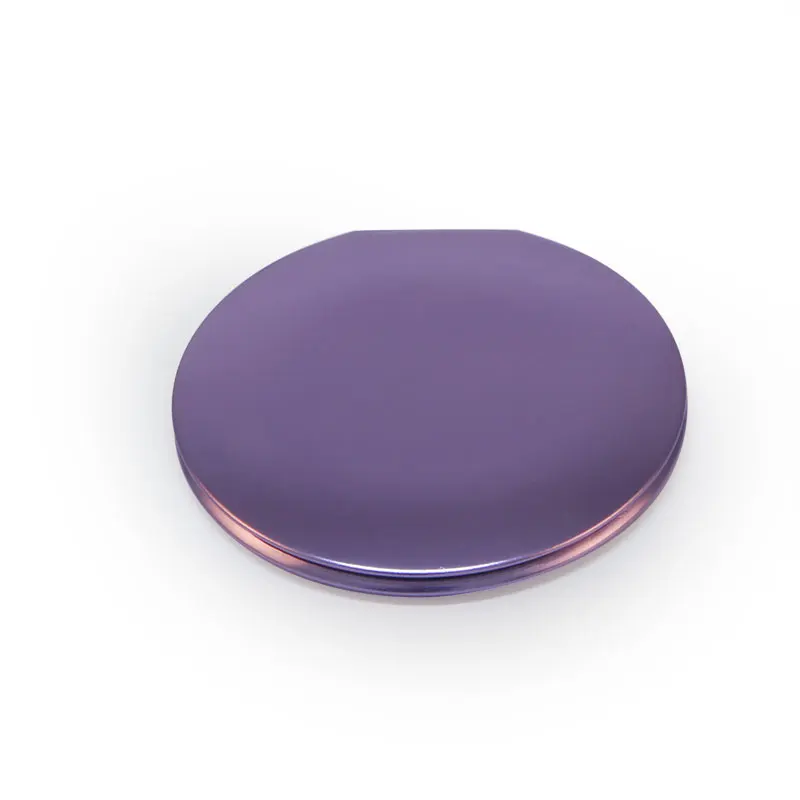 Фиолетовый Круглый 68 мм зеркало тонкий портативный складное зеркальце карманная сумка компактное зеркало с индивидуальным логотипом 100 шт./лот# 18068C