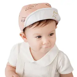 Новые малыш милый детские шапка с котами шляпа капот хлопок открытый платье шляпы от солнца 4 м-18 м