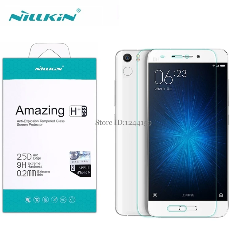 Murah Xiao Mi Mi 5 Pelindung Layar Anti Gores NILLKIN Menakjubkan 9 H   H + Pro   PE Anti  ledakan Film untuk Xiao Mi Mi 5 M5 Pro Perdana