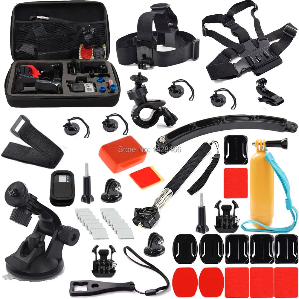 

Outdoor Accesssories Travel Kit Bag Monopod Pole Car Suction Cup Suface Mount for GoPro Hero 4 Go pro Hero HD 3+ 3 2