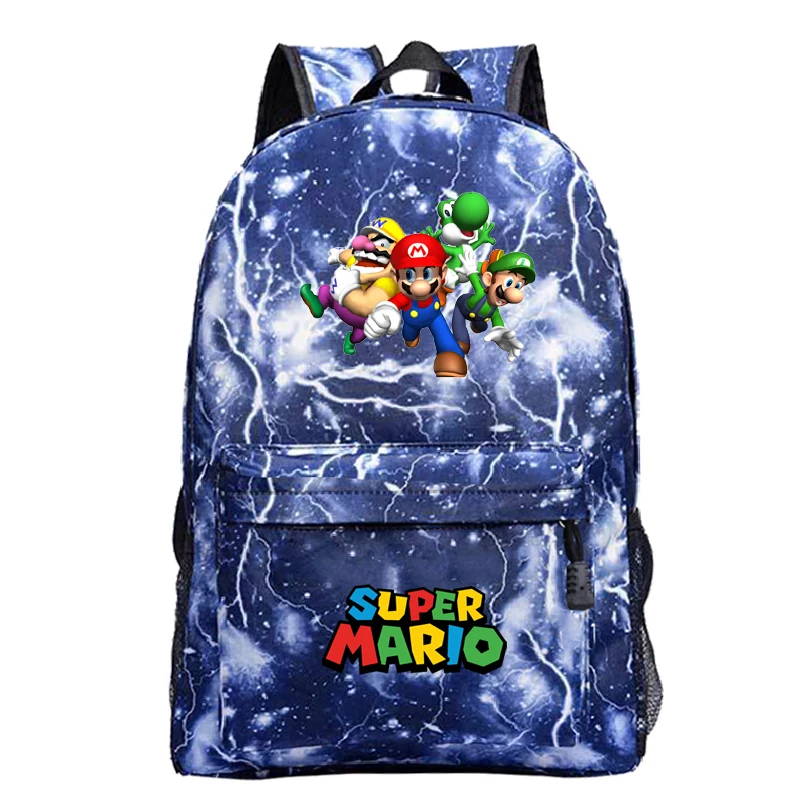 Школьные сумки для девочек-подростков аниме trousse рюкзак Марио Sac Mochila Mujer сумка для ноутбука Женская Мужская Дорожная сумка