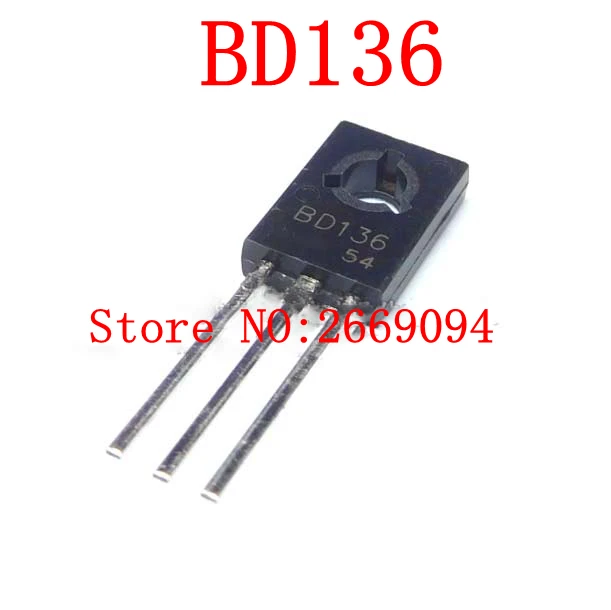 

200PCS /500PCS /1000PCS New In-Line Power Transistor BD136 BD136G PNP 1.5A/45V TO-126 BD-136 Transistor