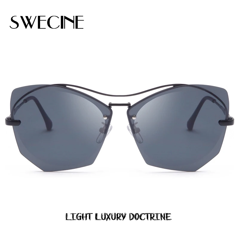 

SWECINE Vintage Cat Eye Sunglasses Women High Quality Brand Designer Fashion Sun glasses for Men Retro Mirror Eyewear UV400
