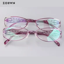 Рекламные очки, Женские оправы, фиолетовые женские очки для близорукости, очки для чтения, можно положить линзы по рецепту