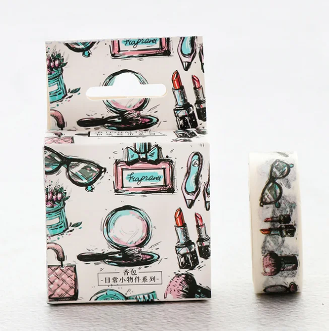 1 шт./компл. милые DIY конфета, цветок 7 м Васи клейкие ленты маскирующие ленты японские новые наклейки прикольная лента Канцтовары Школьные принадлежности - Цвет: 9
