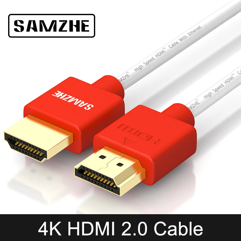 SAMZHE 1080P 2,0 тип HDMI кабель до 4K HDMI2.0 кабель 1,5 м/2 м/3 м/5 м Папа-папа 3D Поддержка дисплея для DVD tv BOX PS3/4