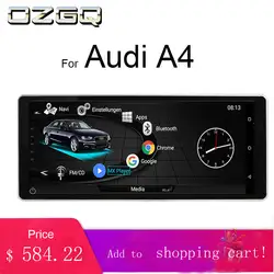 OZGQ Android 10,25 дюймовый Сенсорный экран автомобиль мультимедиа радио-плеер головного устройства для 2016-2018 Audi A4 с Зеркало Ссылка gps навигации