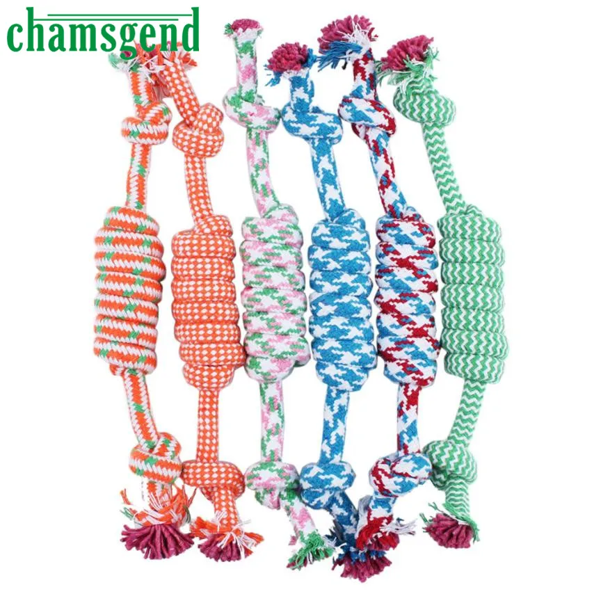 

New Qualified Puppy Dog Pet Toy Cotton Braided Bone Rope Chew Knot New Random color Levert Dropship dig645