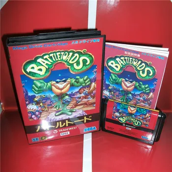 

Battletoads Japan Cover with box and manual For Sega Megadrive Genesis Video Game Console 16 bit MD card