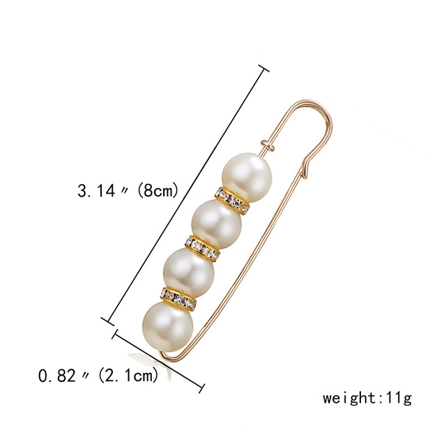 Elegant Pin Fashion Simple Pearl Brooch For Women Charm Cardigan Dress Coat Wearing Enamel Accessories Party Jewelry Gifts