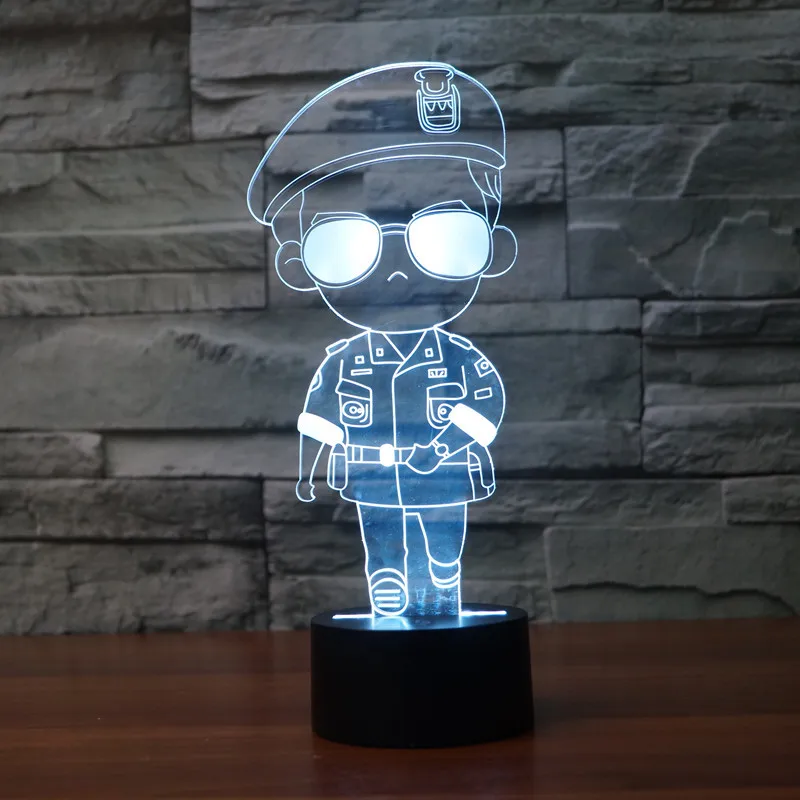 [Seven Neon] Бесплатная доставка Song Joong Ki акриловая 7 цветов настольная лампа 3D Новинка