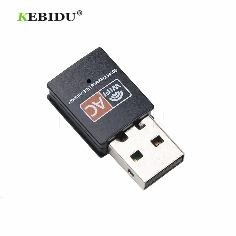 Kebidu USB WiFi адаптер 600Mbps 2,4 GHz 5GHz WiFi антенна двухдиапазонная 802.11b/n/g/ac мини беспроводная компьютерная сетевая карта приемник