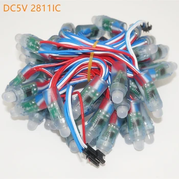 

DC5V 12mm ws2811 ucs1903 led pixel module,IP68 waterproof full color RGB string christmas Independently Addressable LED light