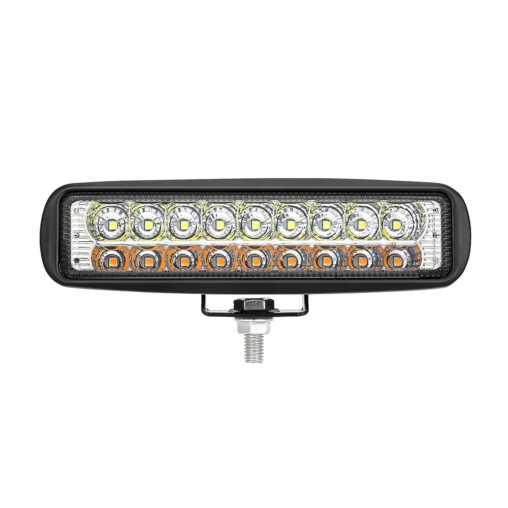 

LED Work Light Fog Driving Lamp Double Color Amber White Work Light Bar Combo 50w Turning Signal Flush Light For Car-styling