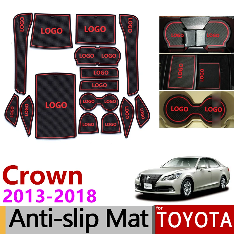 

Anti-Slip Rubber Gate Slot Mats Cup Mat for Toyota Crown 2013 2014 2015 2016 2017 2018 S210 210 XIV 14th Gen Accessories Sticker