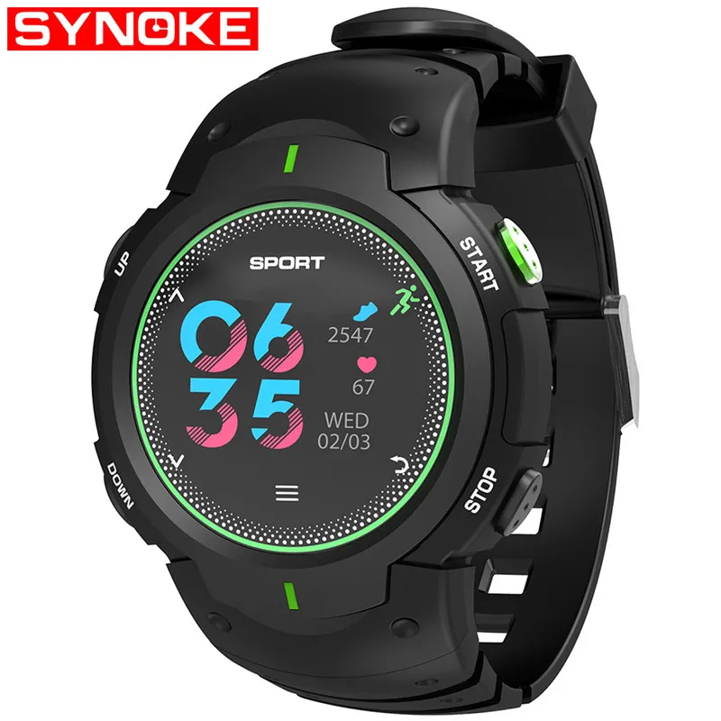 

SYNOKE NEW Men's Wrist Watches Bluetooth Smart Sports Watch Multi-color Dial With Color Screen Heart Rate Monitoring Sport Mode