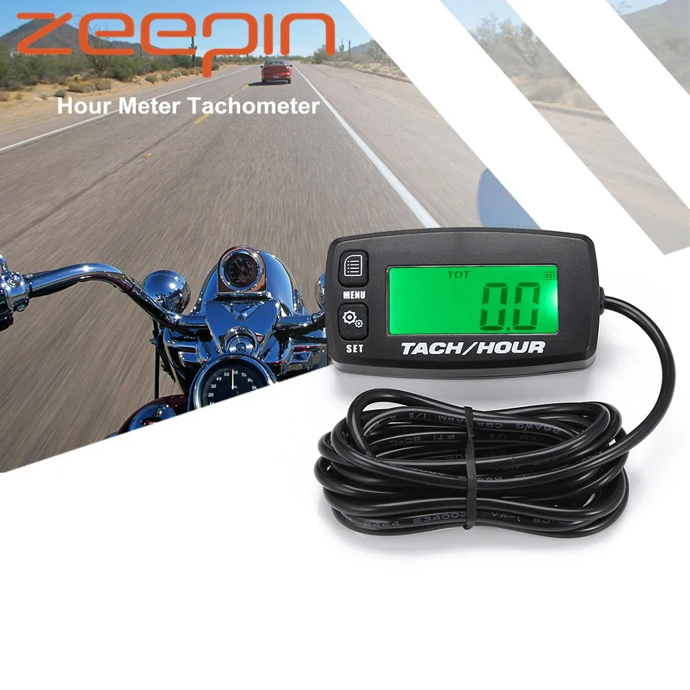 

Hour Meter Tachometer For Small Engine Boat Motorcycle Generator