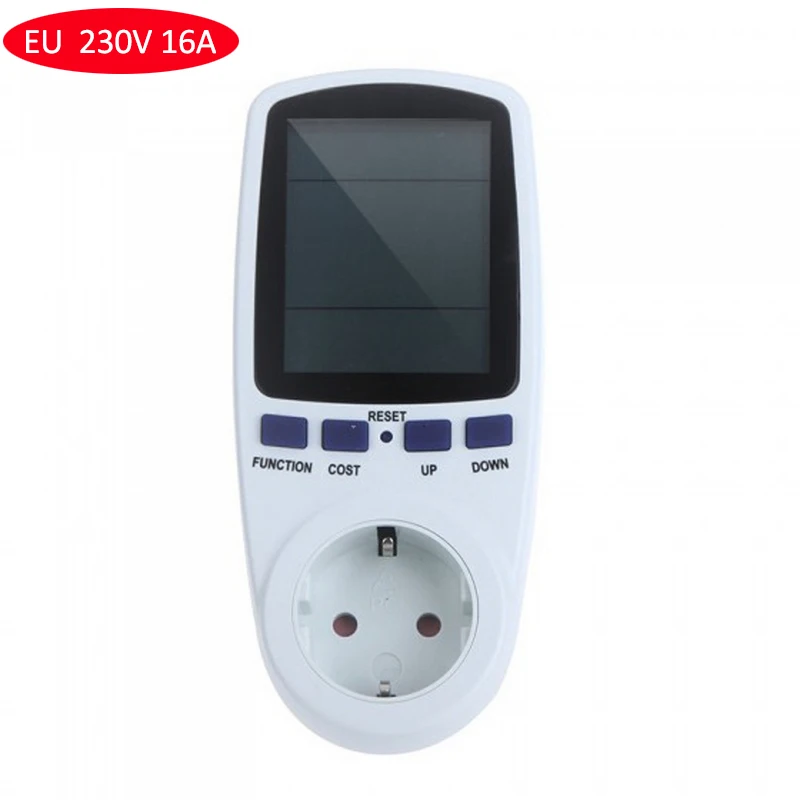 

EU/US/UK/AU Current Voltage Analyzer Digital LCD Energy Meter Wattmeter KWh Power Electricity Socket Switch Monitor