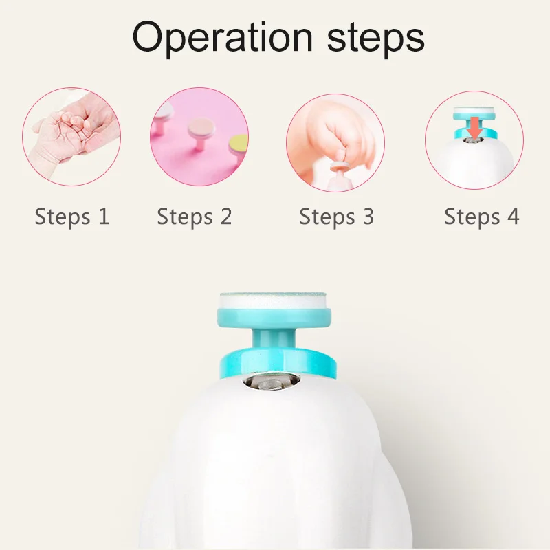 

Baby Nail File Safe Clipper Electric Trimmer for Newborn Toddler Toes And Fingernails SSwell